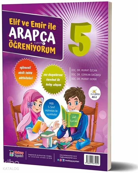 Elif ve Emir İle Arapça Öğreniyorum 5. Sınıf Eğlenceli Akıllı Tahta Aktiviteleri, Ses Dosyalarına Karekod İle Kolay Ulaşım - 1