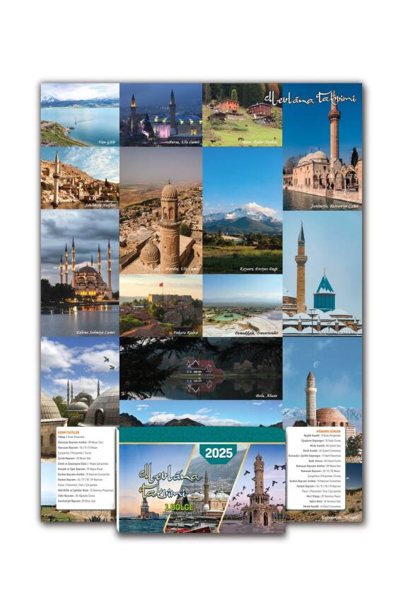 Mevlana Takvimi Yapraklı Blok Duvar Takvimi 2. Bölge 2025 - 8